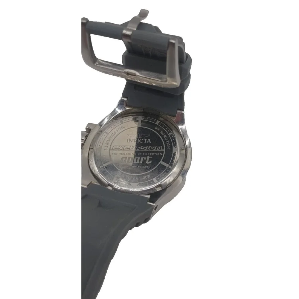 Invicta Excursion 14439 Men's Quartz Watch 50mm Stainless Steel Silicone Band